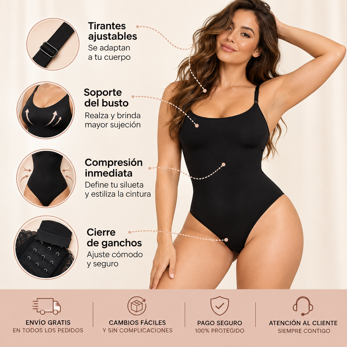 Faja Moldeadora Reductora de Cintura para Mujer