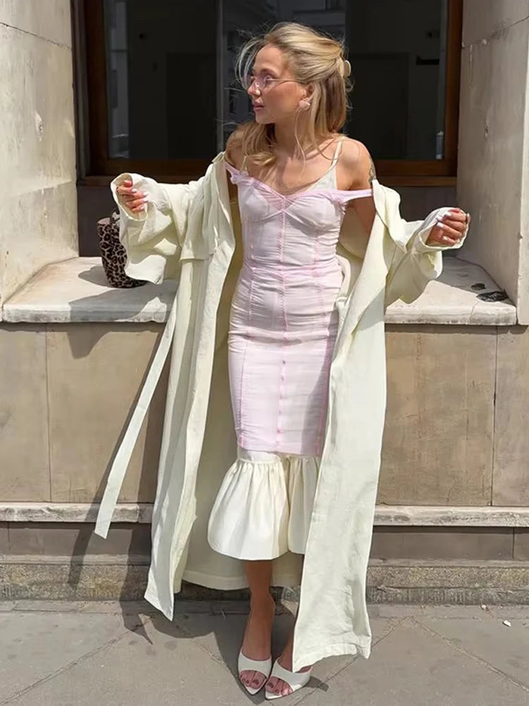 Martina | Vestido Lencero de Encaje con Sobrevestido de Tul