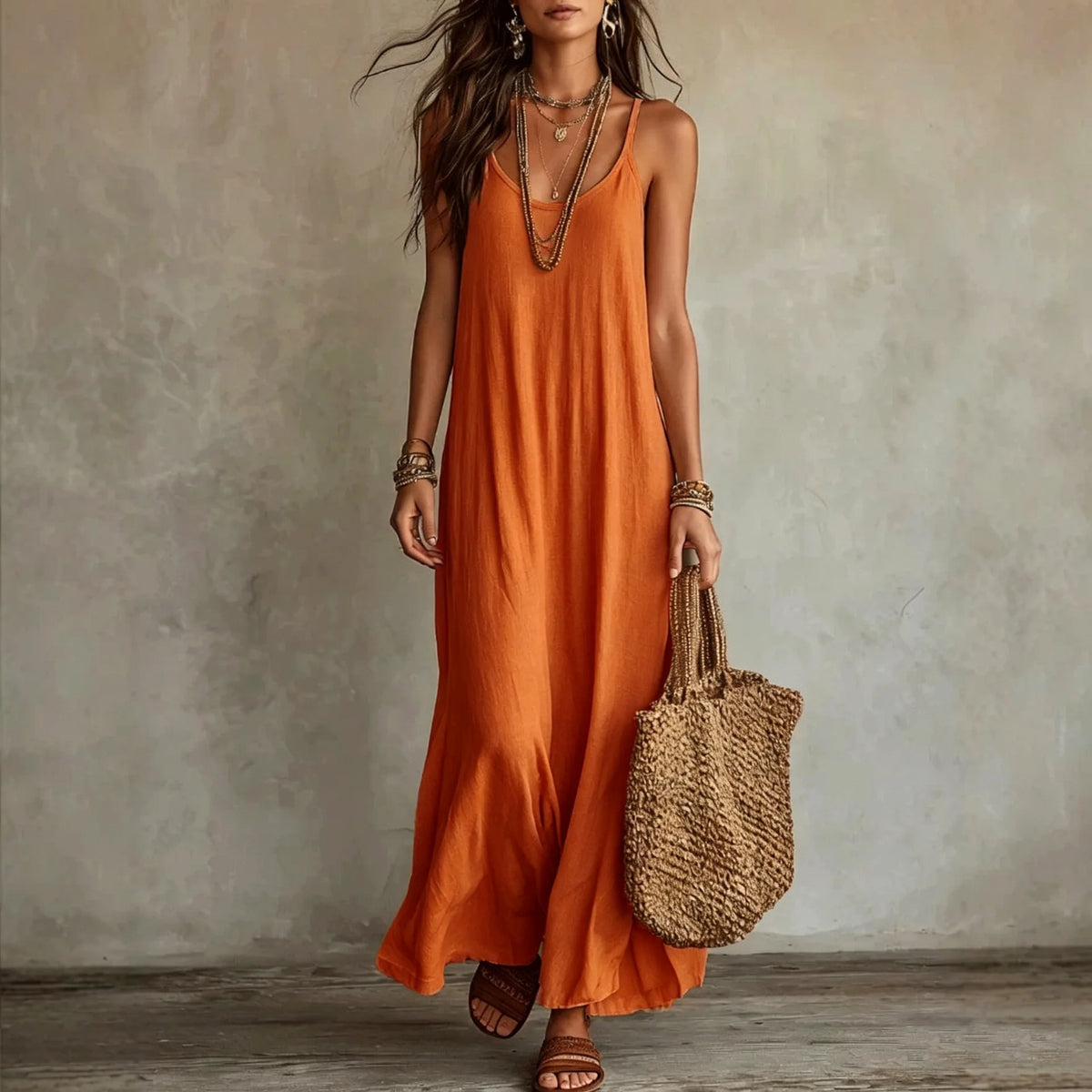 Abril | Vestido Largo Boho de Tirantes