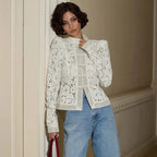 Valeria | Blusa de Encaje con Hombros Abullonados