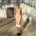 Martina | Vestido Lencero de Encaje con Sobrevestido de Tul