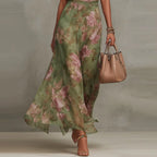 Jimena | Vestido Largo Halter con Estampado Floral