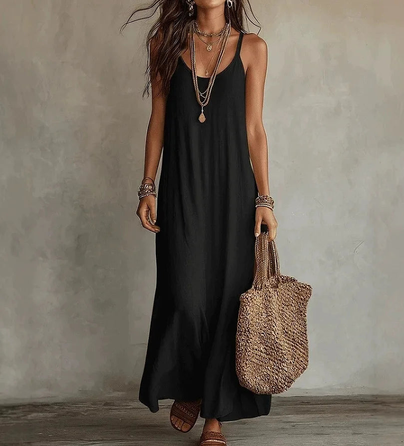 Abril | Vestido Largo Boho de Tirantes