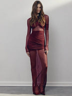 Gala | Vestido Largo de Noche con Tul y Doble Capa