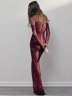 Gala | Vestido Largo de Noche con Tul y Doble Capa