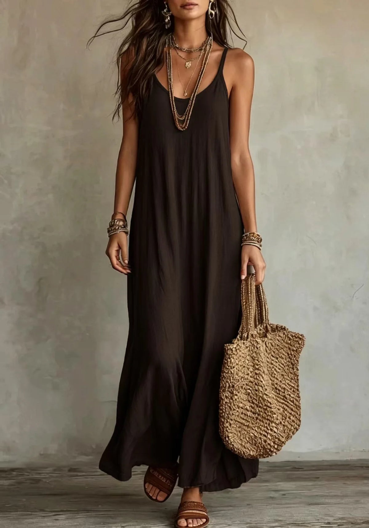 Abril | Vestido Largo Boho de Tirantes