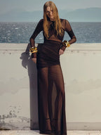 Gala | Vestido Largo de Noche con Tul y Doble Capa
